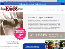 Tablet Screenshot of empirestatekarate.com